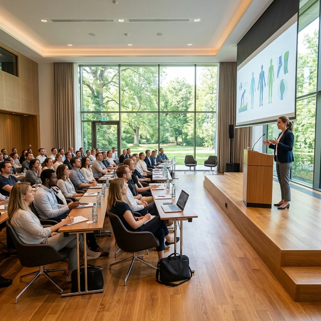Moderner Seminarraum für praxisnahe Fortbildungen und Workshops